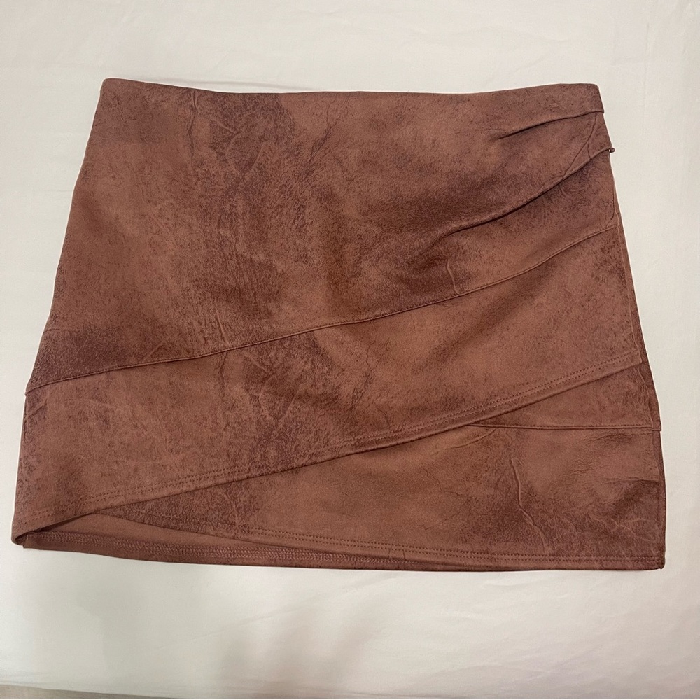 Free people vegan suede skirt